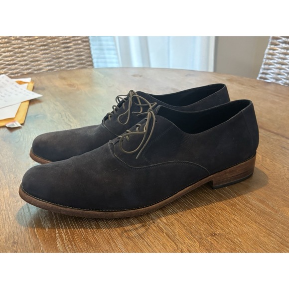 Nisolo Brown Leather‎ Lace-Up Oxford  Mens 12 Blue Made In Peru - Picture 1 of 9